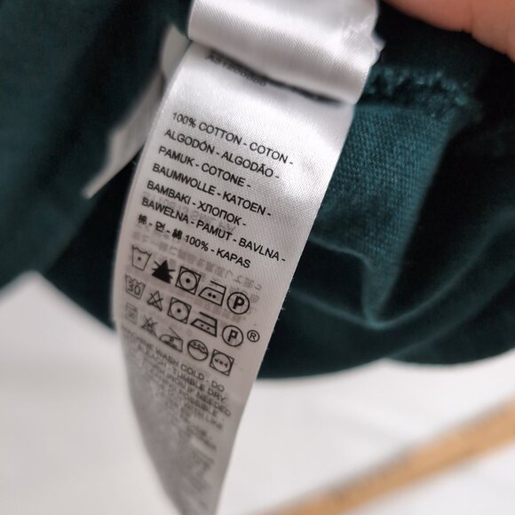 Levi's Vintage Long Sleeve Polo Relaxed Off-White/Dark Green, Size L - Picture 5 of 7